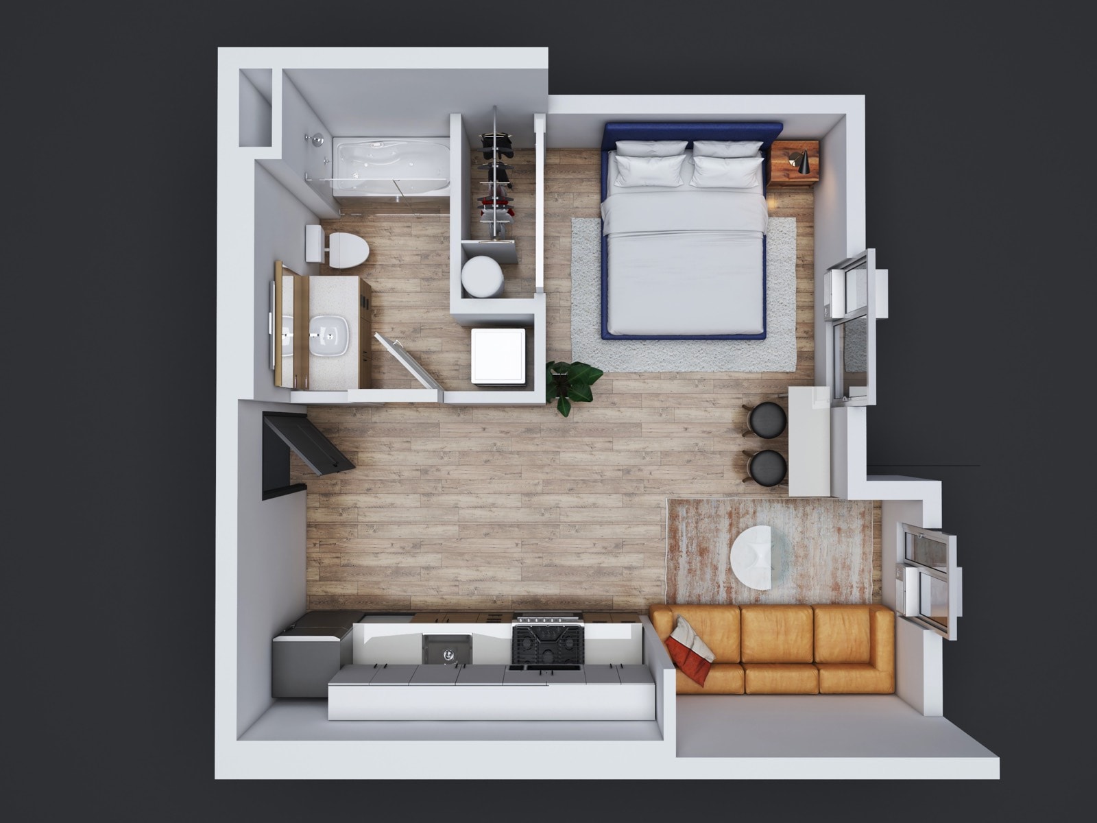 rendering of floorplan-a2