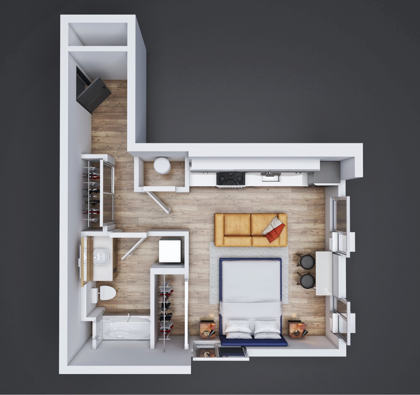 rendering of floorplan-a6
