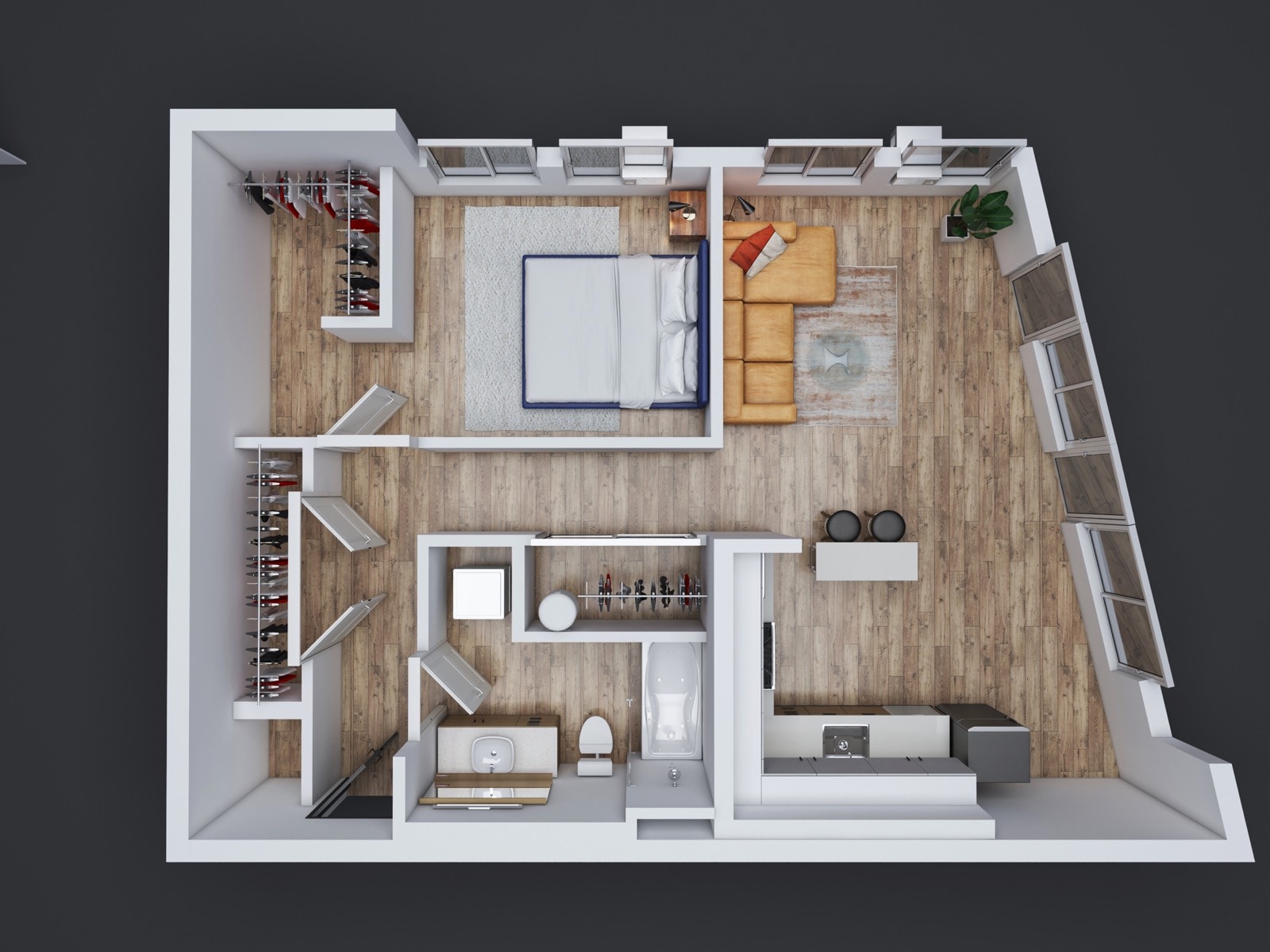 rendering of floorplan-b1